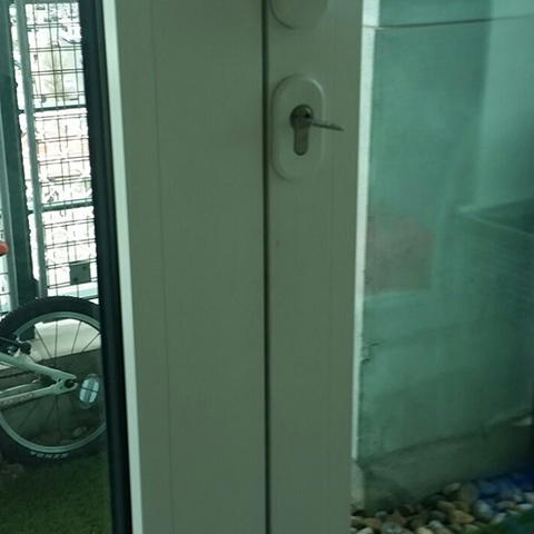 Glass Wood Door Lock Change